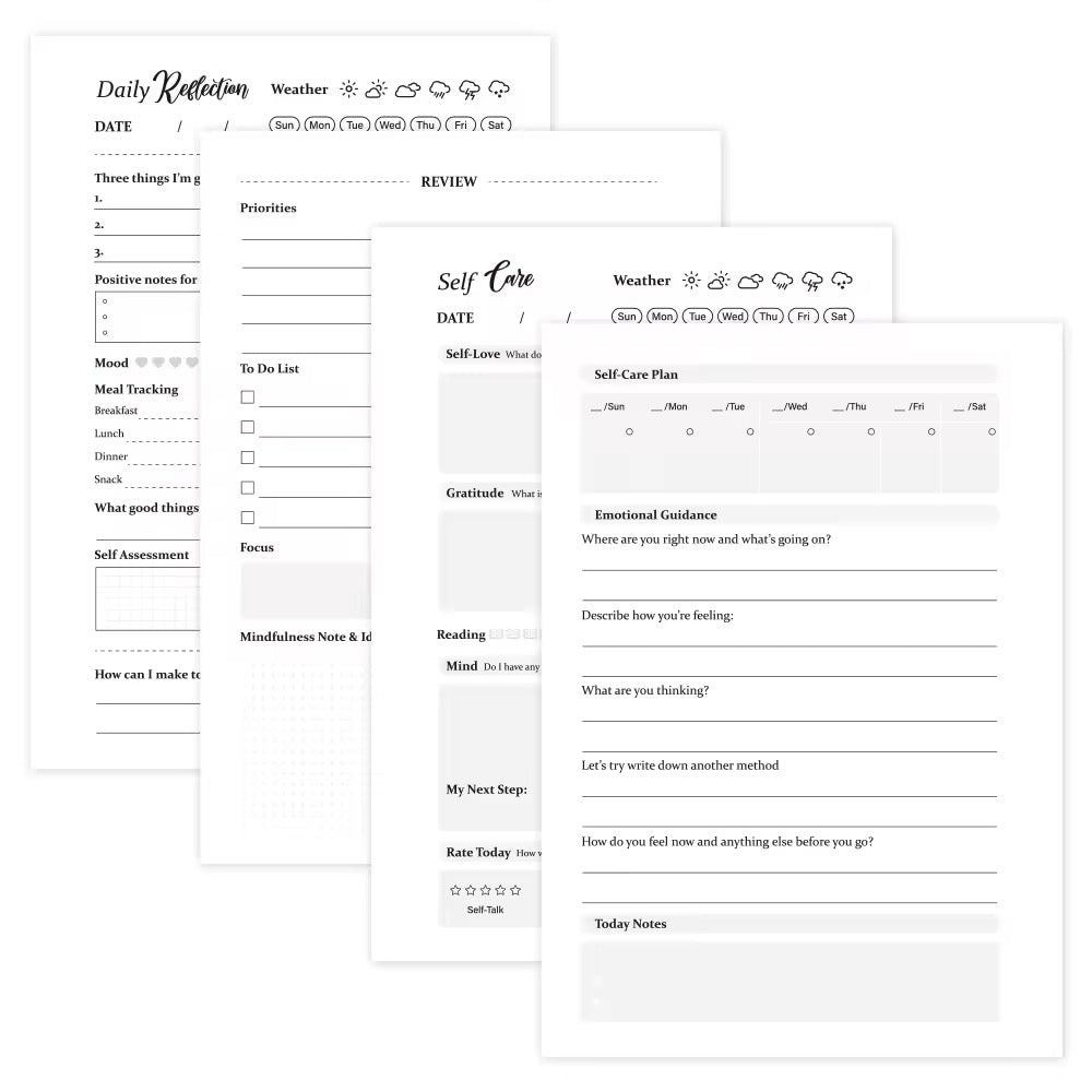 50 sheets Daily Self Care Journal For More Affirmation