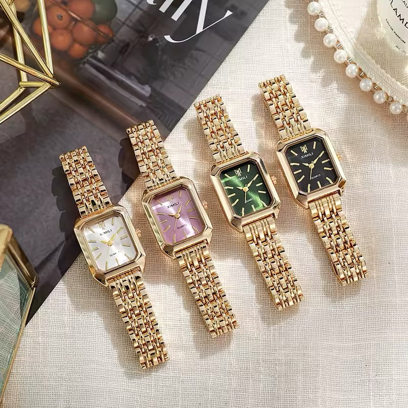 Stainless Steel Strap Quartz Wristwatch for Women