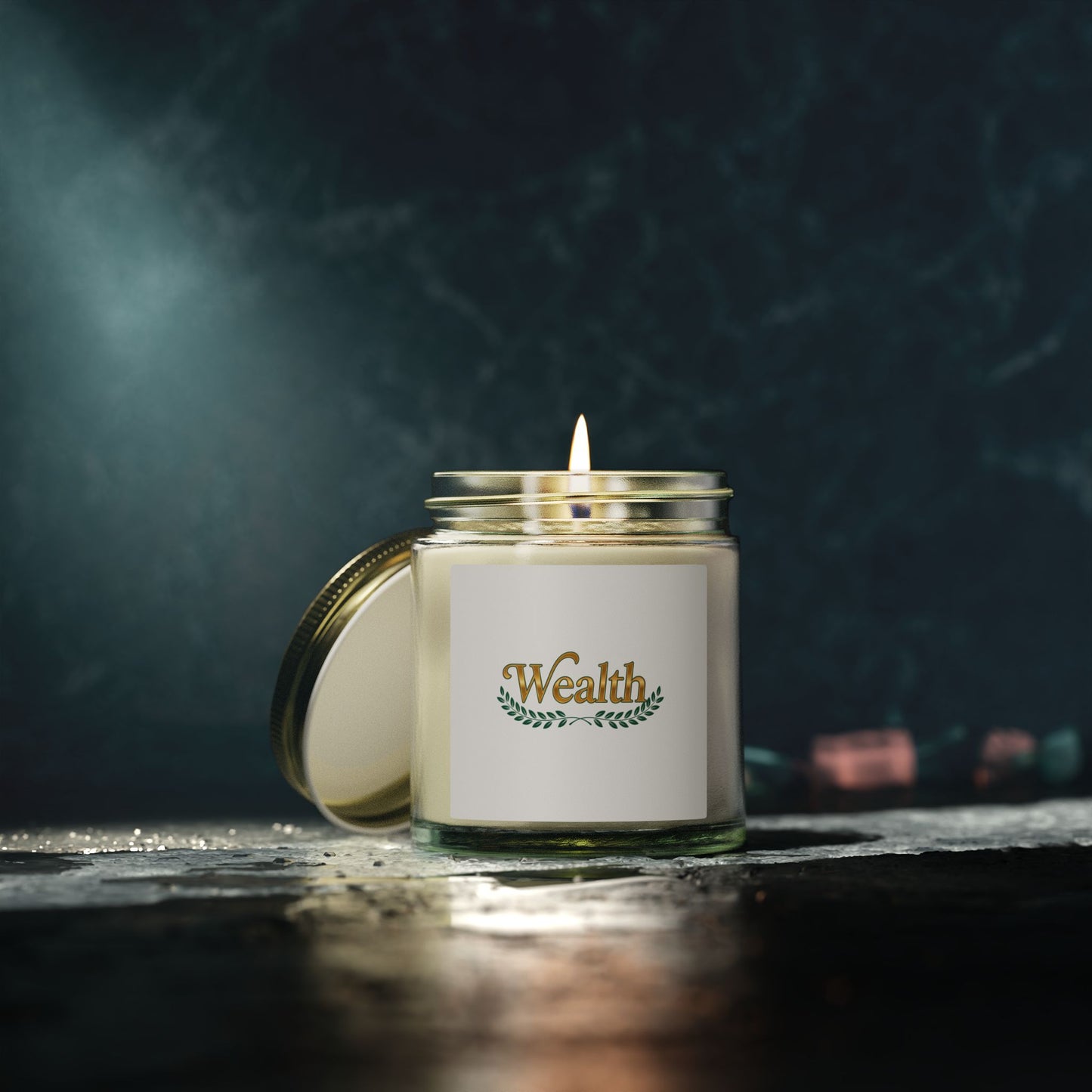 Wealth Scented Candle — Coconut Apricot Wax (4oz & 9oz)