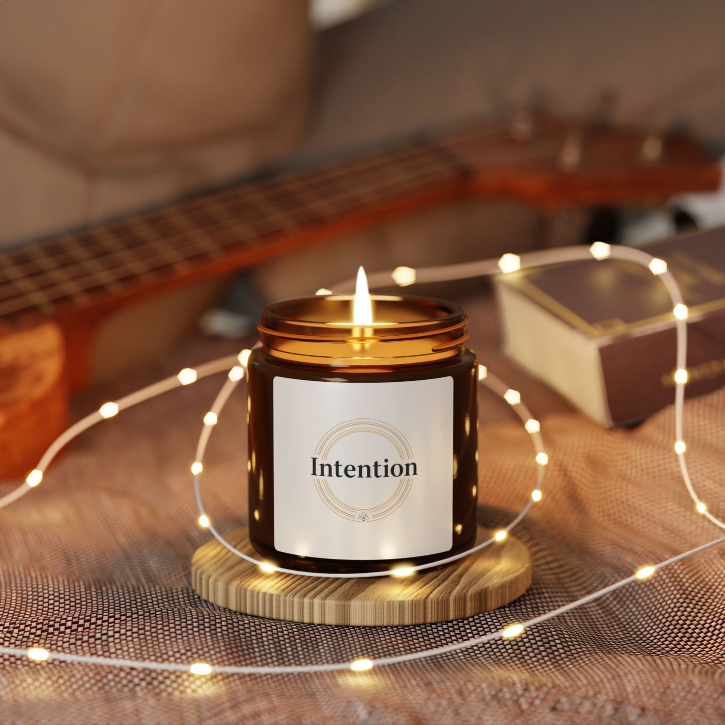 Intention Scented Soy Candle — Amber Jar (Multi-Size)