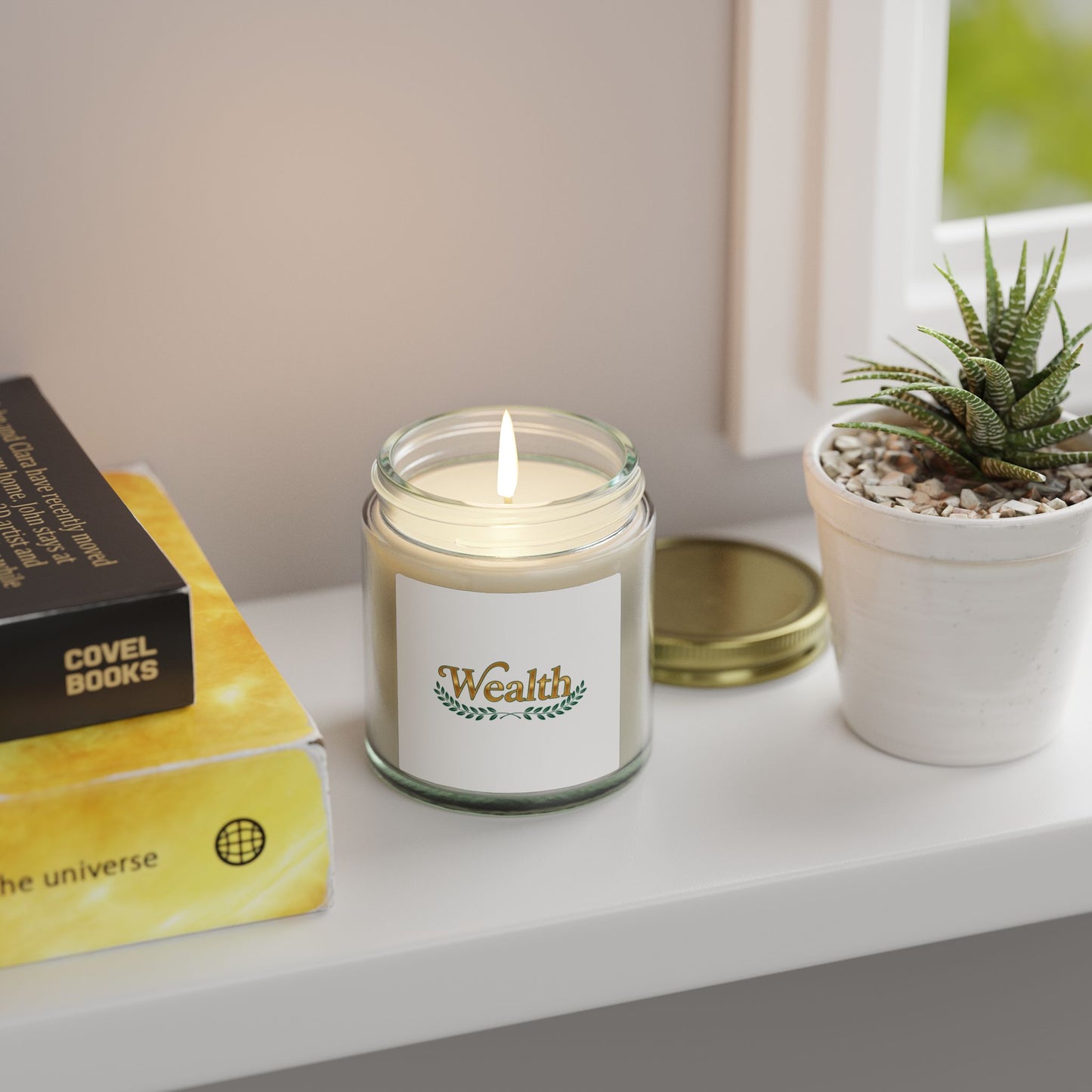 Wealth Scented Candle — Coconut Apricot Wax (4oz & 9oz)
