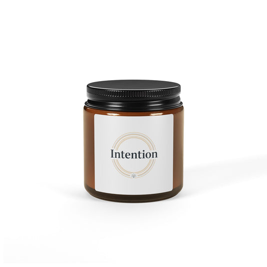 Intention Scented Soy Candle — Amber Jar (Multi-Size)