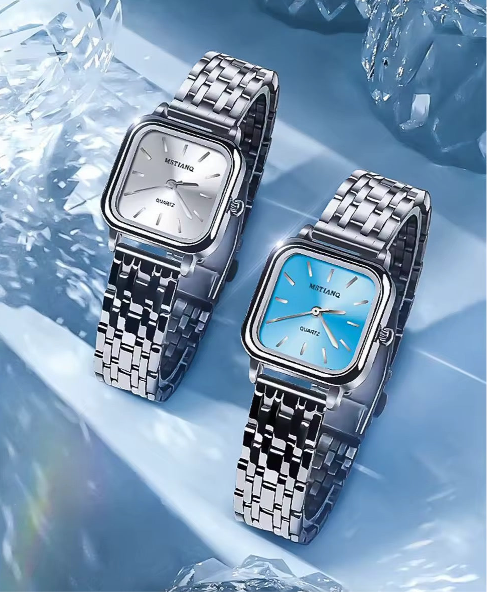 Stainless Steel Strap Quartz Wristwatch for Women