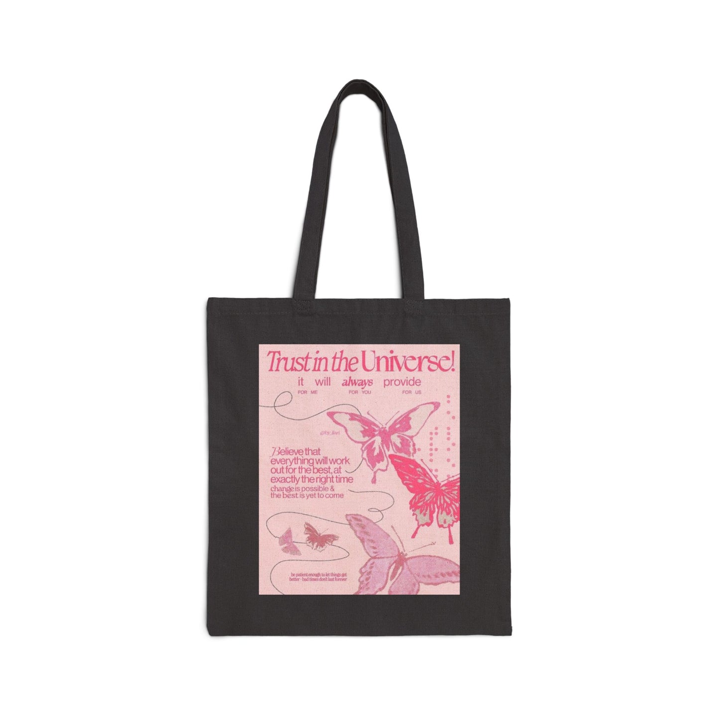 Trust in the Universe Tote Bag, Eco-Friendly Cotton Bag for Shopping, Gifts, Beach, Yoga, and Everyday Use