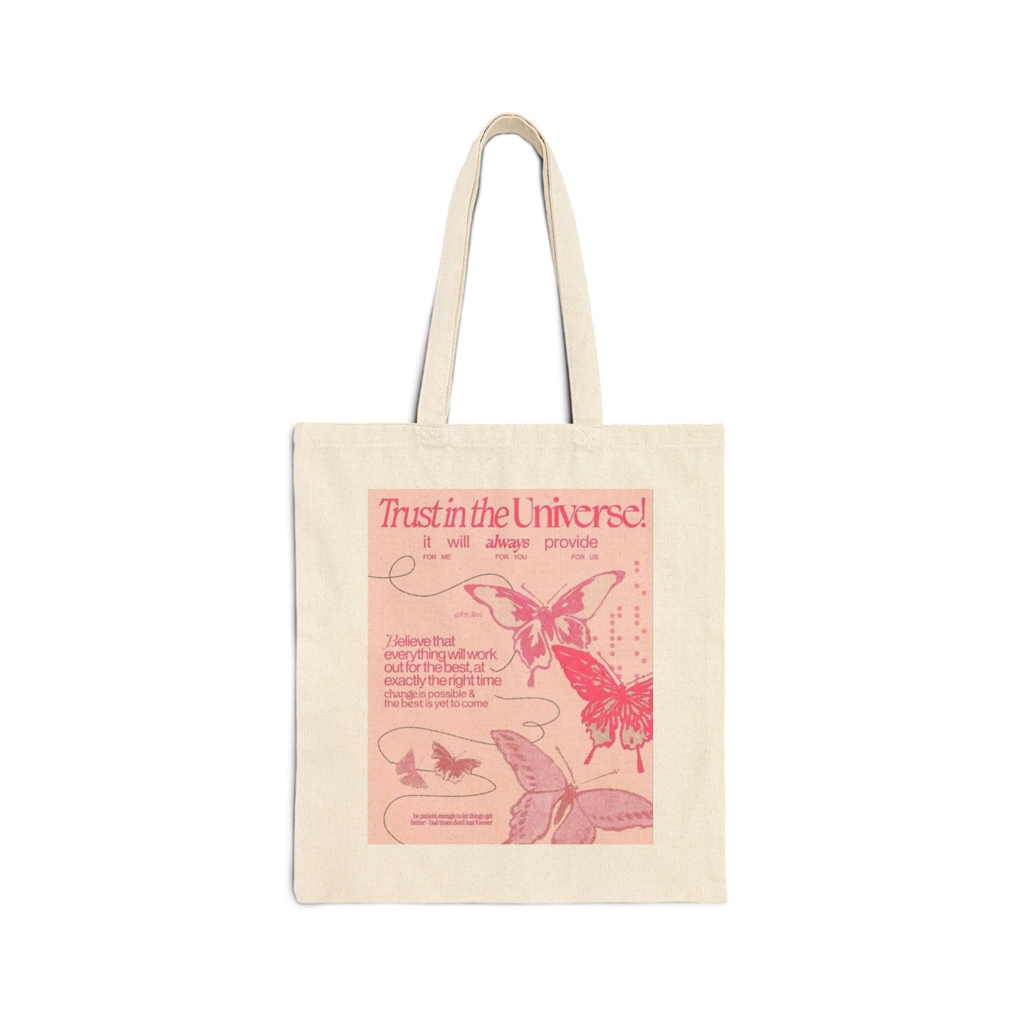 Trust in the Universe Tote Bag, Eco-Friendly Cotton Bag for Shopping, Gifts, Beach, Yoga, and Everyday Use