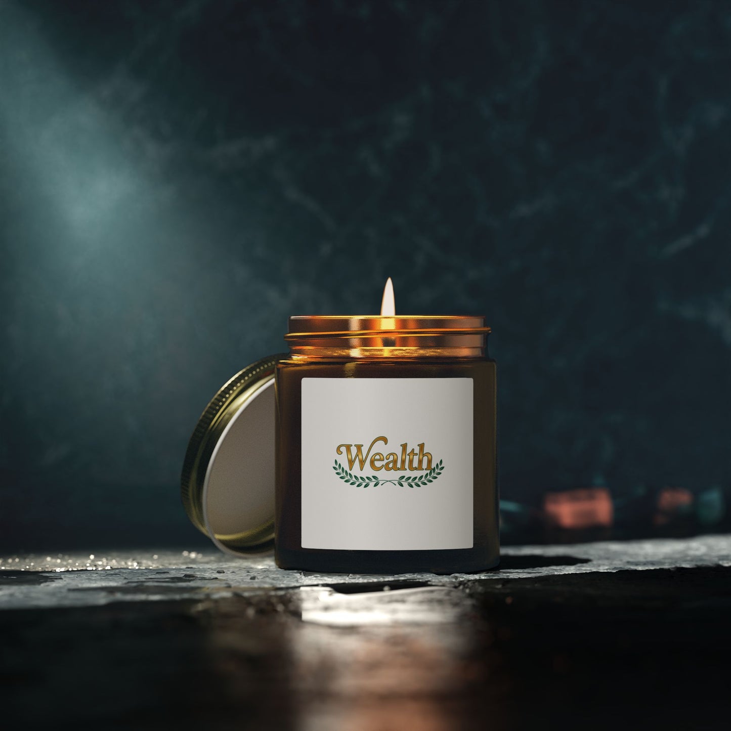 Wealth Scented Candle — Coconut Apricot Wax (4oz & 9oz)