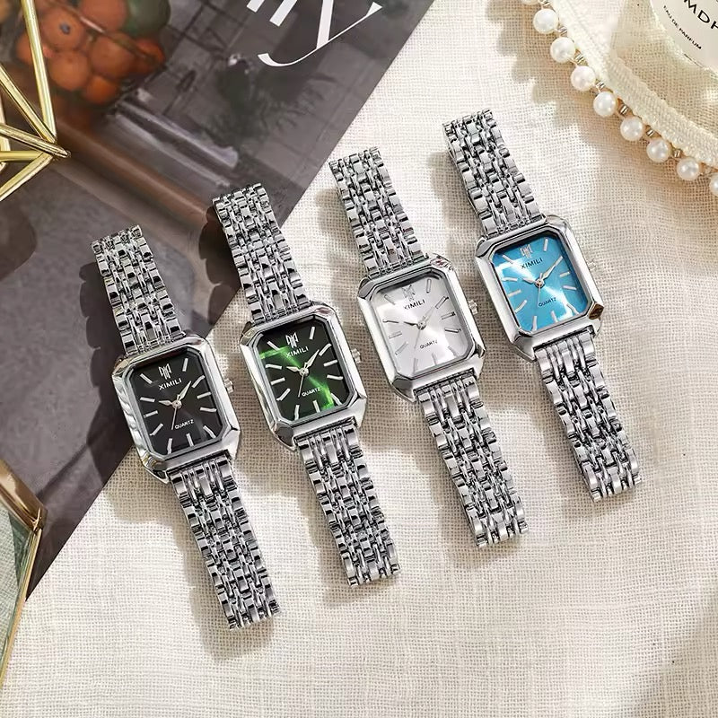 Stainless Steel Strap Quartz Wristwatch for Women