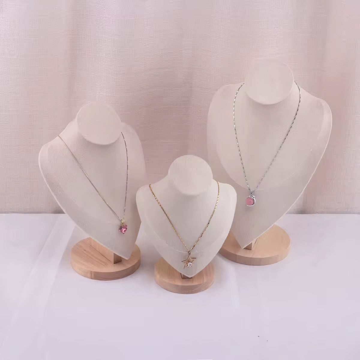 Velvet Jewelry Display Stand Pendant Organizer Necklace Mannequin