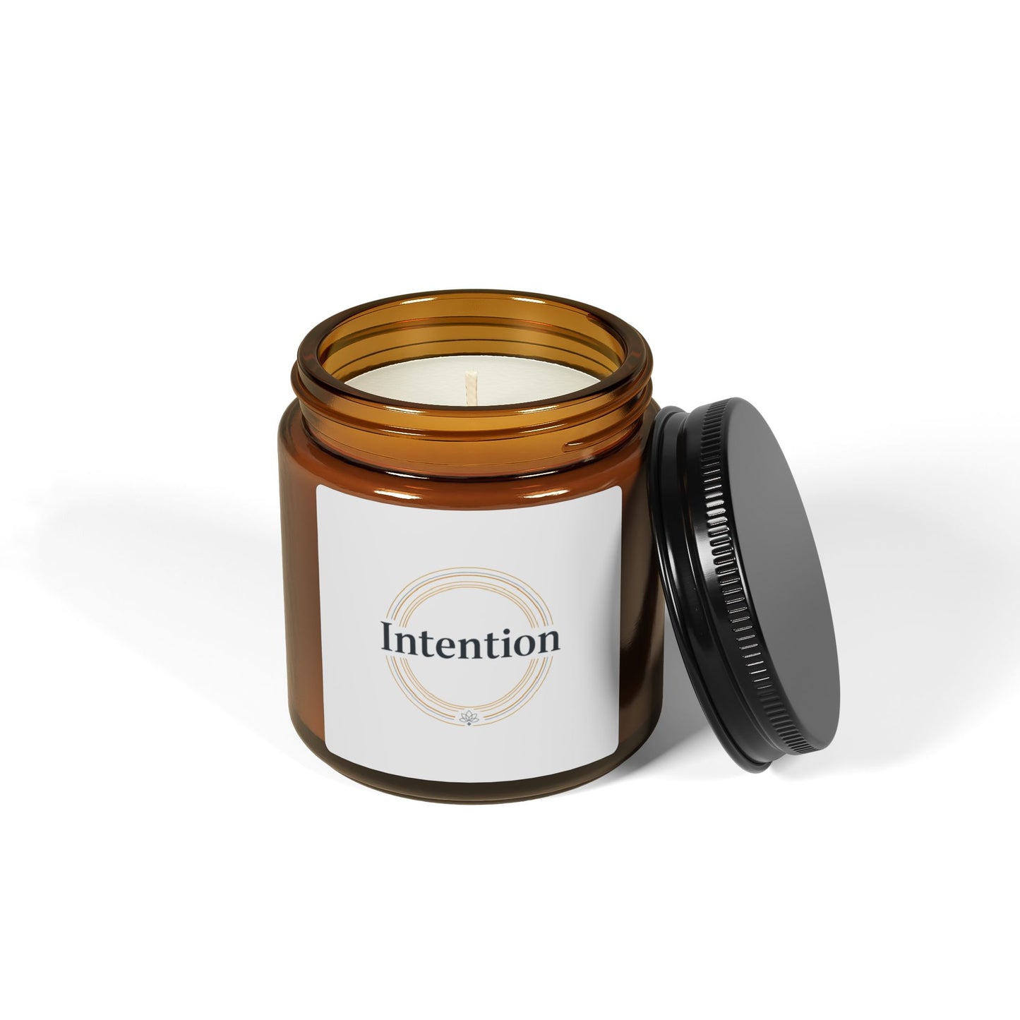 Intention Scented Soy Candle — Amber Jar (Multi-Size)
