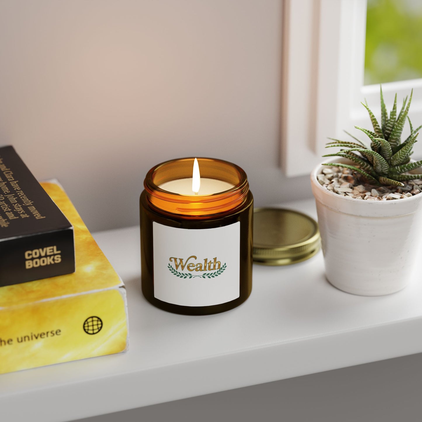 Wealth Scented Candle — Coconut Apricot Wax (4oz & 9oz)