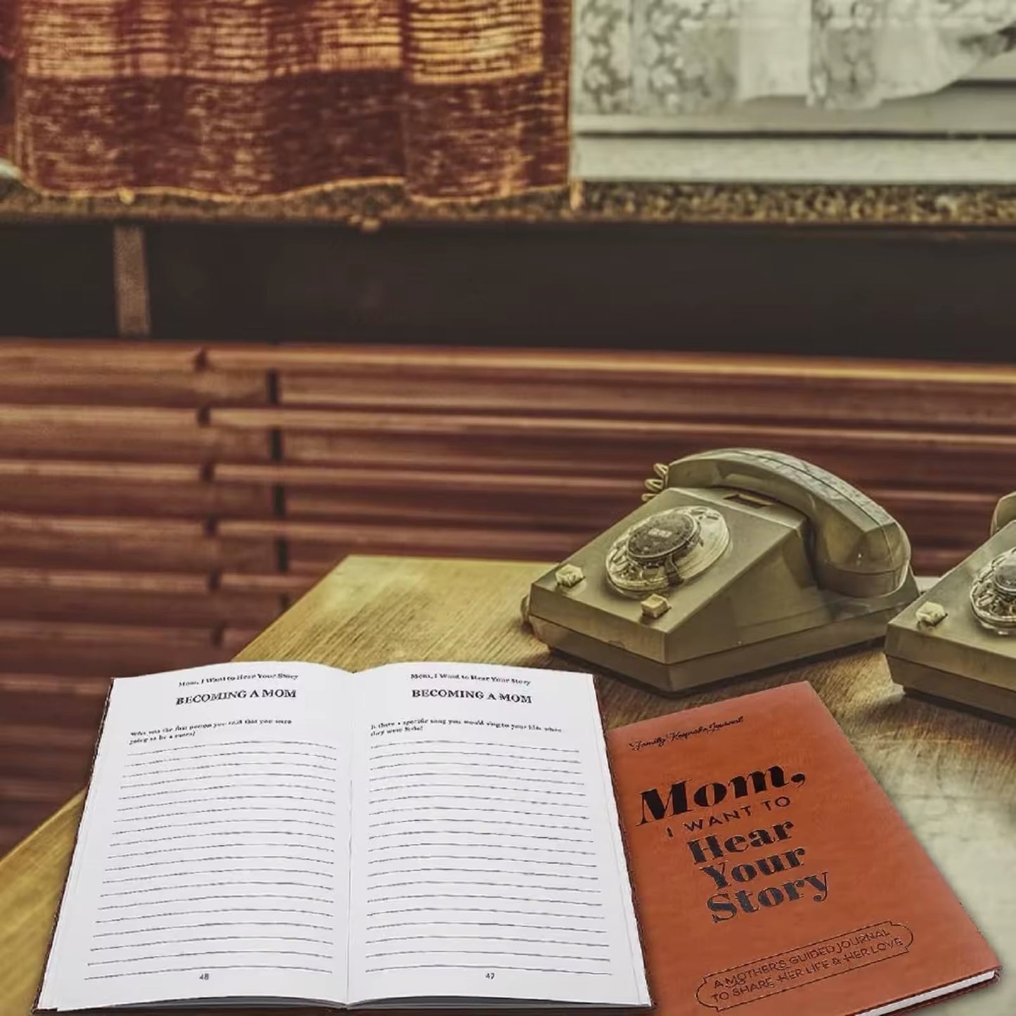 Mom, I want to hear your story, Mom's guide journal to share her thoughts and memories