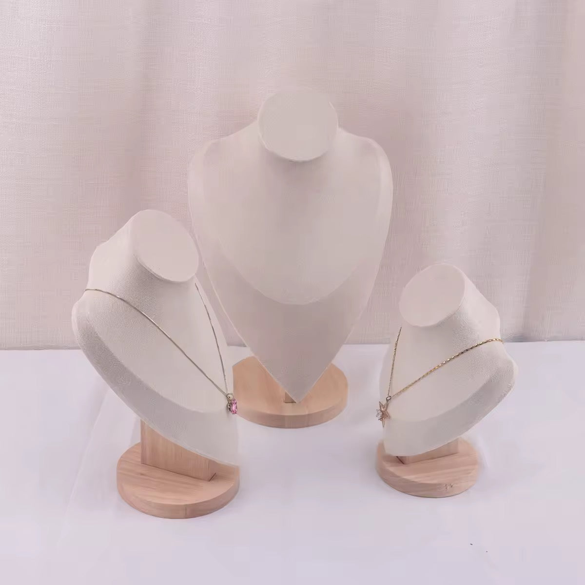 Velvet Jewelry Display Stand Pendant Organizer Necklace Mannequin