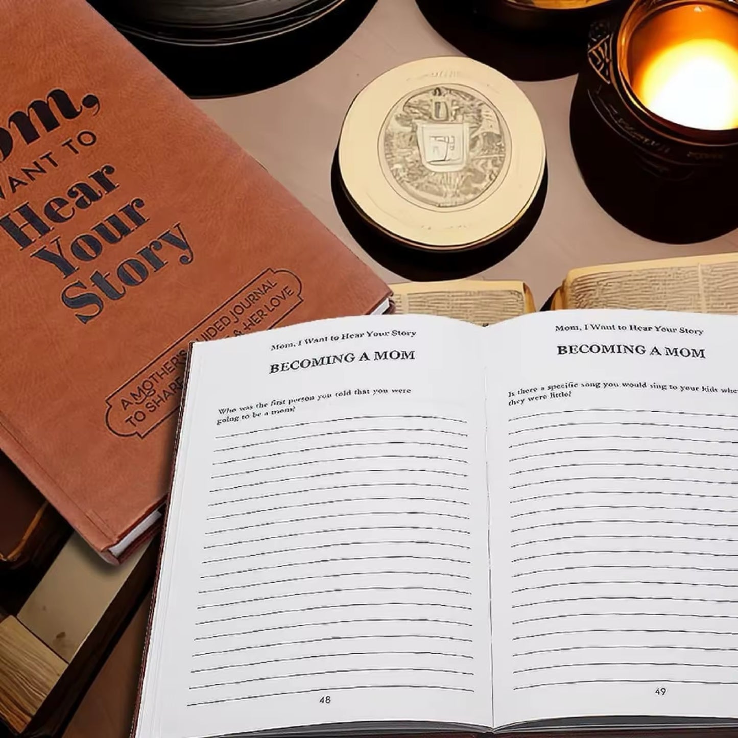 Mom, I want to hear your story, Mom's guide journal to share her thoughts and memories