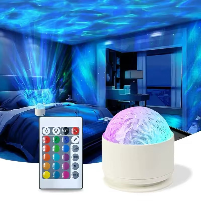 Northern Aurora & Water Ripple LED Night Light with Remote Control