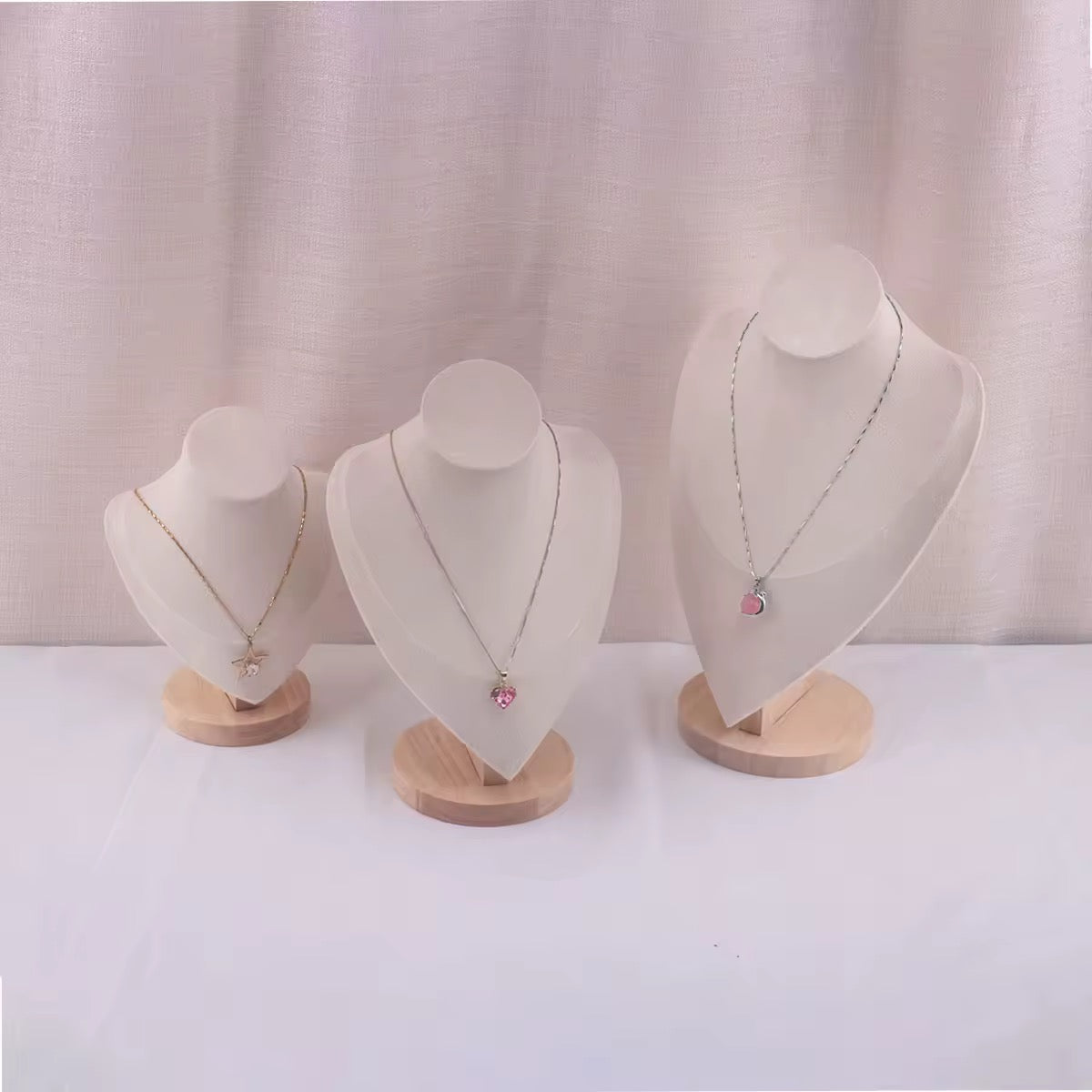 Velvet Jewelry Display Stand Pendant Organizer Necklace Mannequin