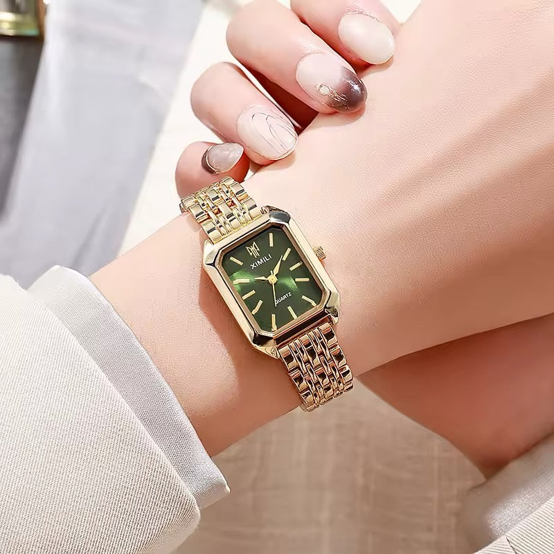 Stainless Steel Strap Quartz Wristwatch for Women