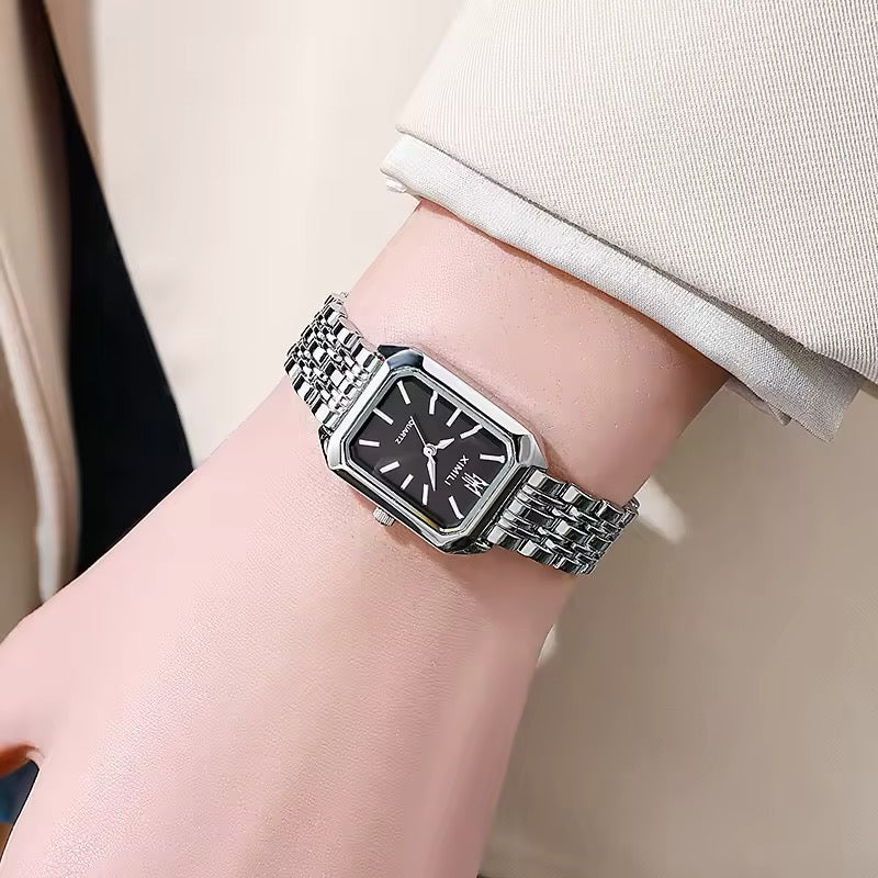 Stainless Steel Strap Quartz Wristwatch for Women